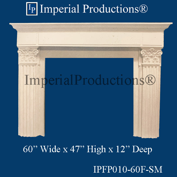 IPFP010-60F-SM Corinthian Fireplace Mantel 60 inch wide with Filler Panels