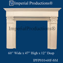 IPFP010-60F-SM Corinthian Fireplace Mantel 60 inch wide with Filler Panels