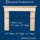 IPFP010-67-SM Corinthian Fireplace Mantel 67 inch wide