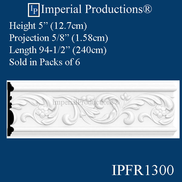 IPFR1300-POL-PK6 Frieze Height 5" Projection 5/8" Length 94-1/4" pack of 6 add to cart for shipping or free depot pickup