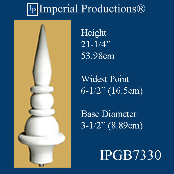 IPGB7330-POL Roof Spire 21-1/4" high Print Brochure to Order FOB Factory Price US$135.81