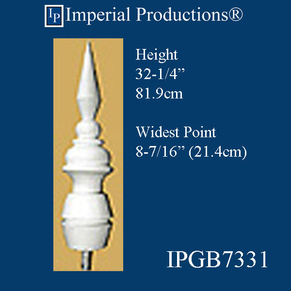 IPGB7331-POL Roof Spire 32-1/4" high Print Brochure to Order FOB Factory Price US$204.21
