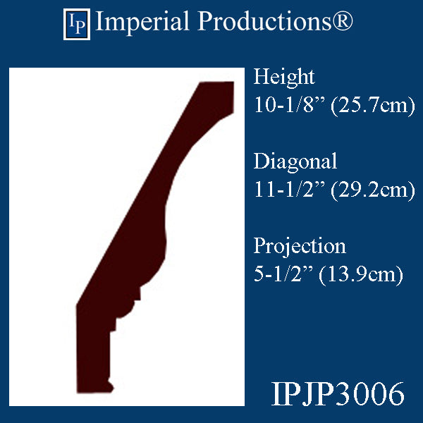 IPJP3006-POL-4PK Modern Crown Diagonal 11-1/2" Pack of 4