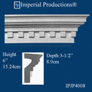 IPJP4008-POL-PK8 Closed Header 6" x 3-1/2" x 72", ArchPolymer Sold in Pack of 8-48 Feet Custom Order