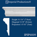IPJP4009-POL-PK8 Length Crown 3-1/16" Height, ArchPolymer Pack 8
