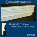 IPJP4012-POL-PK2 Closed Header 5-1/2" x 1-7/8" x 6FT", ArchPolymer Pack 8 = 48 Feet Custom Order