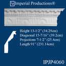 IPJP4060-POL-PK6 Classical Crown 13-1/2" High, 7-1/2" Projection, Length 91", ArchPolymer, 6 Pack