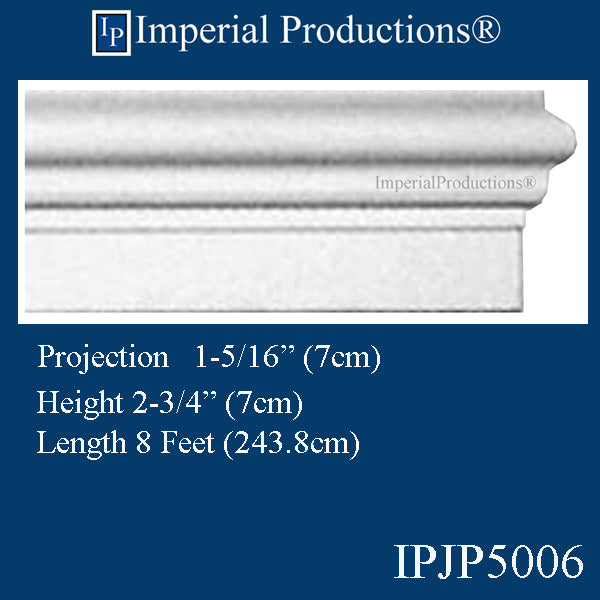 IPJP5006-POL Panel Mold Width 2-3/4", 8 Feet Length, Pack of 4