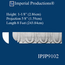 IPJP9102-POL-PK6 Panel Mold Width 1-1/8 inch - 96 Inches - pack of 6