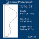 IPJP9105-POL-PK8 Panel Mold Width 1-5/8 inch x 5/8" x 5 Feet Pack of 8 = 40 Feet