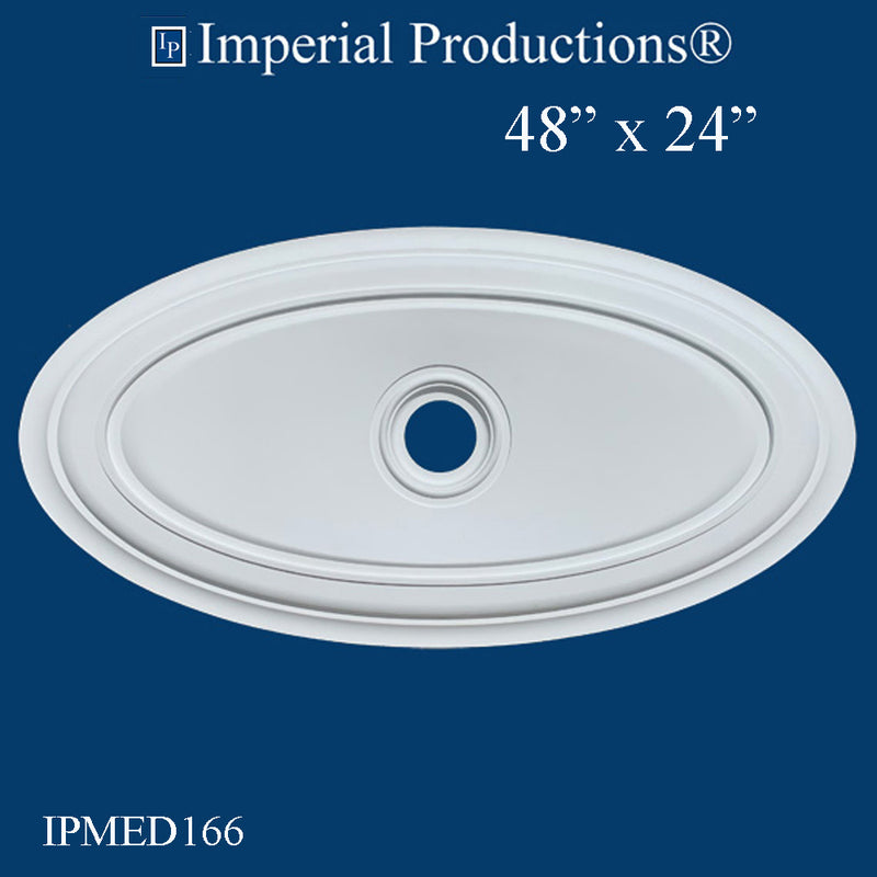 IPMED166-POL Colonial Medallion 48" x 24" (121.9 x 60.9cm) ArchPolymer