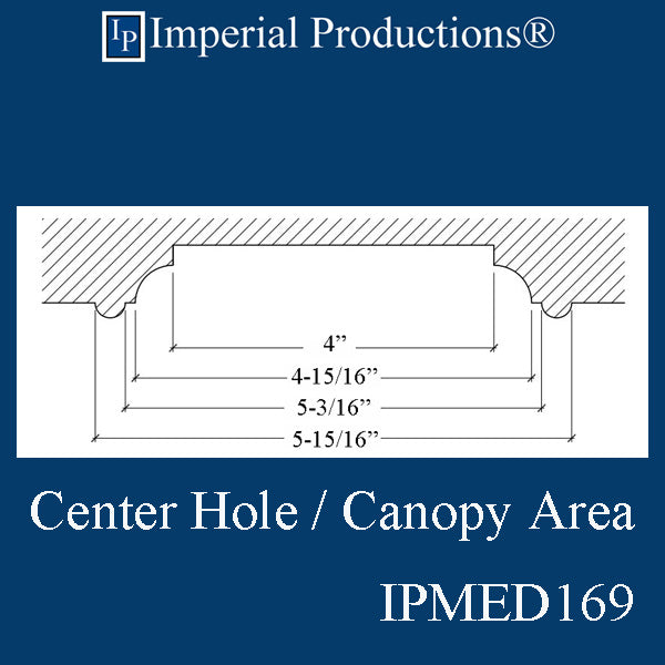 IPMED169-POL Art Deco Medallion 41-5/8" x 29-3/4" (105.7 x 75.5cm) ArchPolymer, Add to Cart for Shipping or Free Depot Pickup