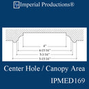 IPMED169-POL Art Deco Medallion 41-5/8" x 29-3/4" (105.7 x 75.5cm) ArchPolymer