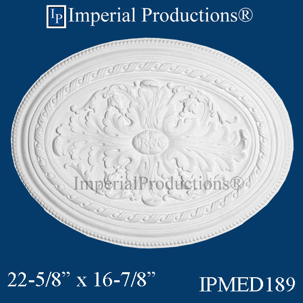 IPMED189-POL Victorian Medallion 22-5/8" x 16-7/8" (57.4 x 42.8cm) ArchPolymer