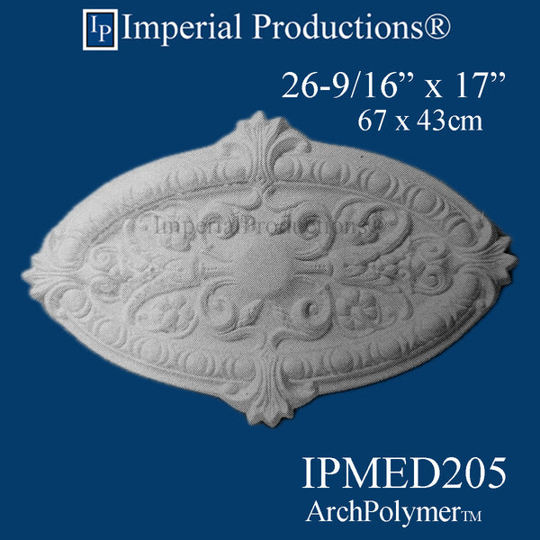 IPMED205-POL Victorian Medallion 26-9/16" x 17" (43cm) ArchPolymer