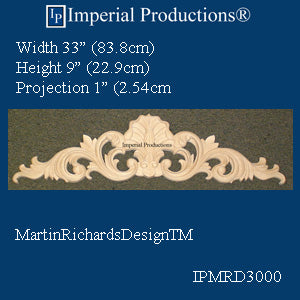 IPMRD3000-MAP Center Scrolls, Art Nouveau, Hand Carved Maple