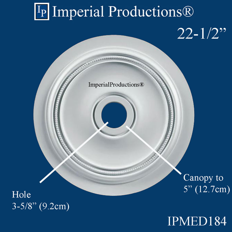 IPMED184-POL Art Deco Medallion 22-1/2" (57.15cm) ArchPolymer