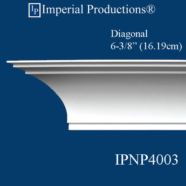 IPNP4003-POL-PK6 Modern Crown Diagonal 6-3/8" Height Pack of 6