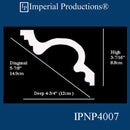 IPNP4007-POL-PK15 Crown Diagonal 5-7/8" High ArchPolymer pack of 15