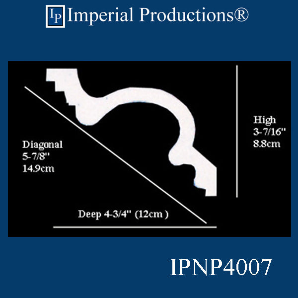 IPNP4007-POL-PK15 Crown Diagonal 5-7/8" High ArchPolymer pack of 15