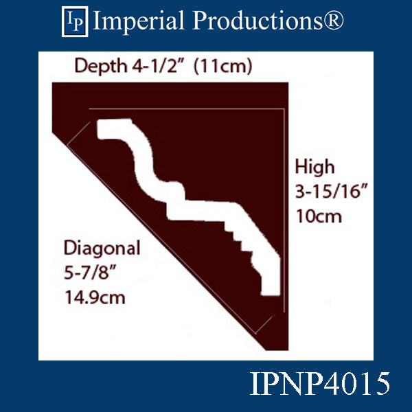 IPNP4015-POL-PK6 Modern Crown Diagonal 5-7/8" Pack of 6