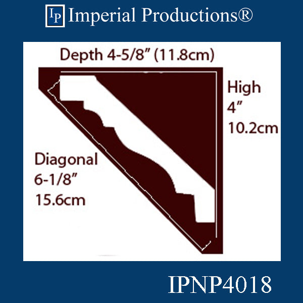 IPNP4018-POL-PK6 Modern Crown Diagonal 6", Pack of 6