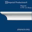 IPNP4050-POL-PK1 Smooth Modern Crown 3-9/16" High, Pack Each