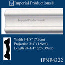 IPNP4322-POL-PK1 Casing Width 3-1/8", Projection 3/4" Length 94-1/4 Inches sold each
