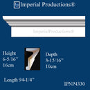 IPNP4330-POL Closed Header 6-15/16" x 3-15/16" x 94-1/4", ArchPolymer Each