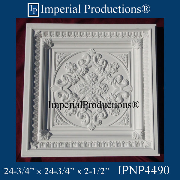 IPNP4490-POL-PK10 Classic Ceiling Panel 24-3/4 x 24-3/4 x 2-1/2 inches Pack of 10