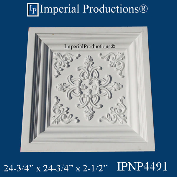 IPNP4491-POL-PK10 Classic Ceiling Panel 24-3/4 x 24-3/4 x 2-1/2 inches Pack of 10