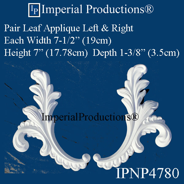 IPNP4780-POL Leaf Applique ArchPolymer Price per Pair