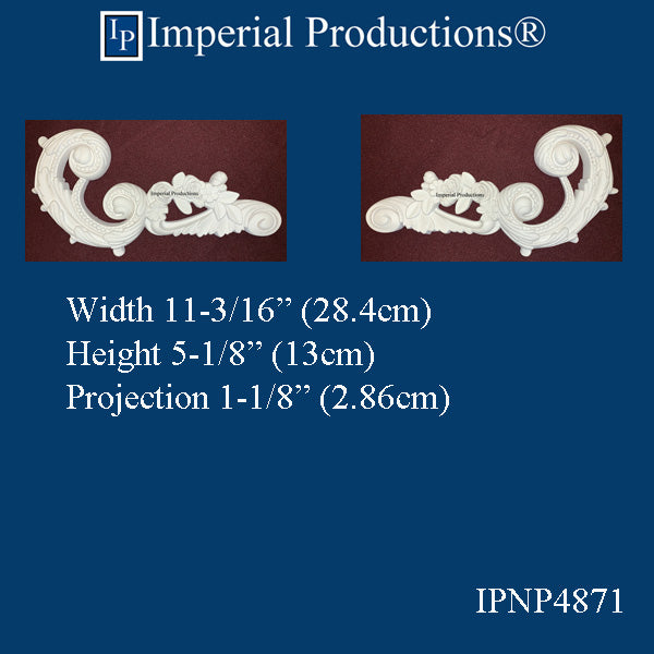 IPNP4871-POL Leaf Applique Left & Right, ArchPolymer Price per Pair