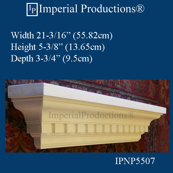 IPNP5507-POL Shelf 23-3/16" wide, 5-3/8" high, 3-3/4" deep, ArchPolymer