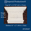 IPNP8087-POL Empire Pilaster Capital ArchPolymer