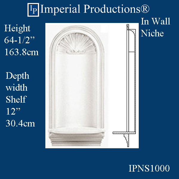 IPNS1000-POL Niche, Height 64-1/2", Width 27", Depth 12"