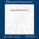 IPPAN105-POL-PK10 Art Nouveau Panel 24 x 24 x 11/16 inches Pack of 10