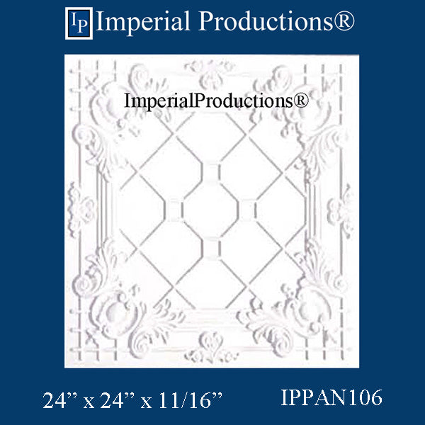 IPPAN106-POL-PK10 Victorian Panel 24 x 24 x 11/16 inches Pack of 10