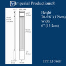 IPPIL1086F-POL Fluted Pilaster 87-1/8" x 6" wide, ArchPolymer, Price / Pair, 2 weeks production