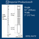 IPPIL5007F-POL Fluted Pilaster 82" x 5-1/4" wide, ArchPolymer, Price / Pair, 2 weeks production