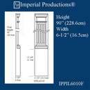 IPPIL6010F-POL Fluted Pilaster 90" x 6-1/2" wide, ArchPolymer, Price / Pair, 2 weeks production
