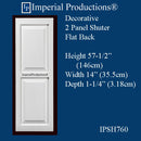 IPSH760-APOL-PK2 Faux 2 Panel Shutter ArchPolymer Height 57-1/2" x Width 14", Pack of 2 - Custom Order