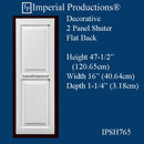 IPSH765-APOL-PK2 Faux 2 Panel Shutter ArchPolymer Height 47-1/2" x Width 16", Pack of 2 - Custom Order
