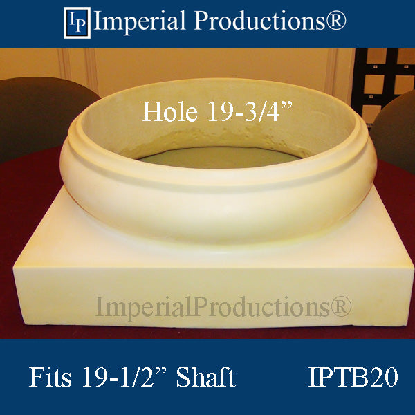 IPTB20-APOL-PK4 Tuscan Base  Hole 20" ArchPolymer Pack of 4 - Custom Order