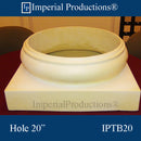 IPTB20-APOL-PK2 Tuscan Base  Hole 20" Pack of 2 - Custom Order