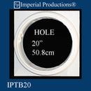 IPTB20-APOL-PK2 Tuscan Base  Hole 20" Pack of 2 - Custom Order