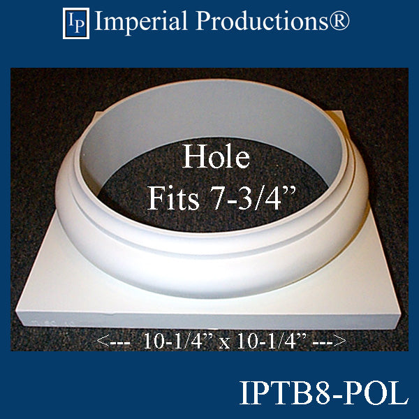 IPTB8-BASE-POL-PK2 Tuscan Base Hole 7-5/8" ArchPolymer Pack of 2, Add to Cart for Shipping or Free Depot Pickup