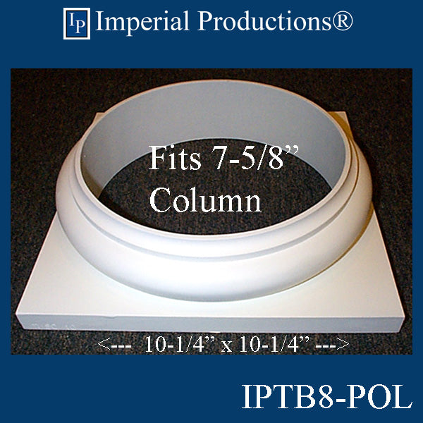 IPTB8-BASE-POL-PK4 Tuscan Base ArchPolymer Hole 7-5/8" Pack of 4