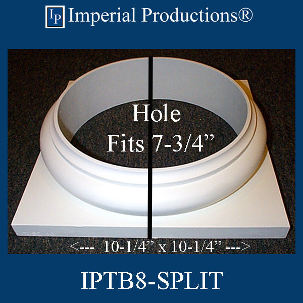 IPTB8-BASE-SPLIT-POL-PK2 Tuscan Base Hole SPLIT 7-5/8" ArchPolymer Pack of 2, Add to Cart for Shipping or Free Depot Pickup