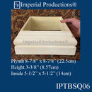 IPTCTBSQ06-POL Tuscan Square Cap and Base Inside 5-1/2" per set